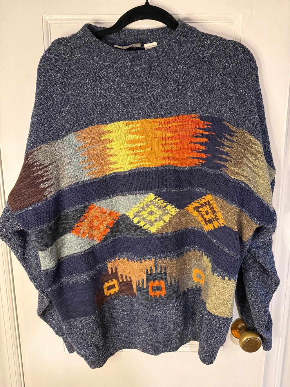 Vintage DIstressed FIume Coogie Style Sweater - Size Large